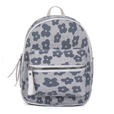 Flower Nylon Student Backpack for Teen Girls Casual Rucksack Bagpack