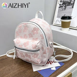 Flower Nylon Student Backpack for Teen Girls Casual Rucksack Bagpack