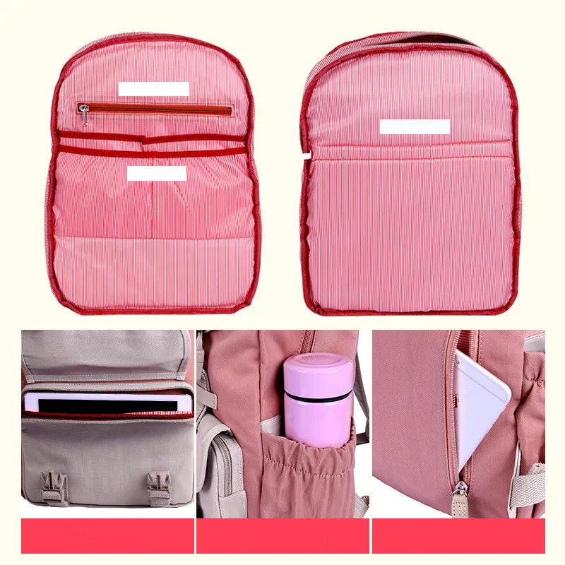Waterproof Canvas Laptop Backpacks Travel Bagpack Junior School Bags For Girls B