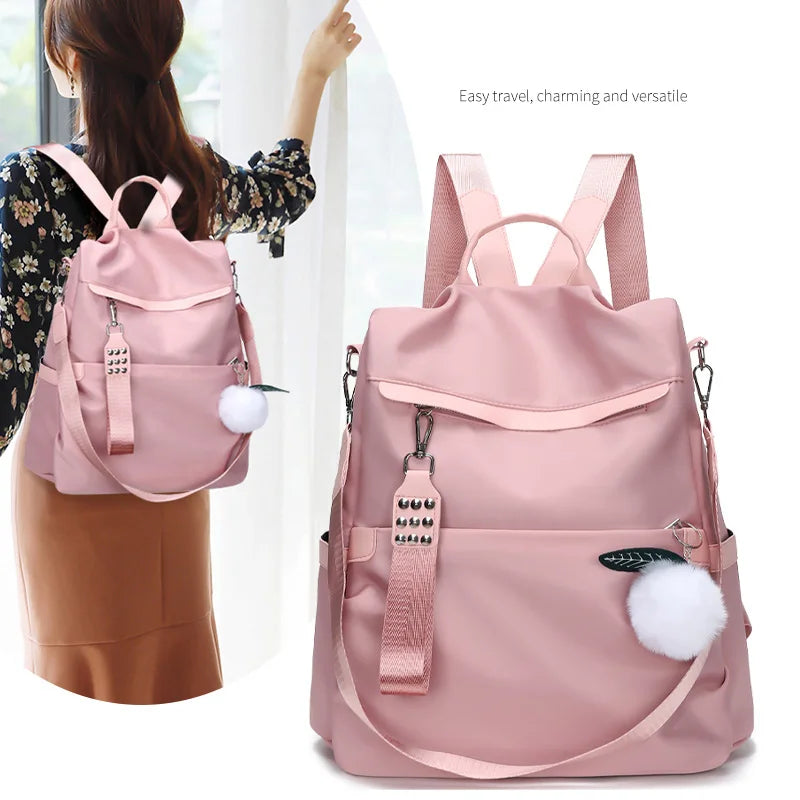 Waterproof Nylon Women Backpack Anti-theft Backpacks Shoulder Bags