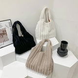 Winter Plush Shoulder Tote Bag for Women