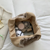 Winter Plush Shoulder Tote Bag for Women