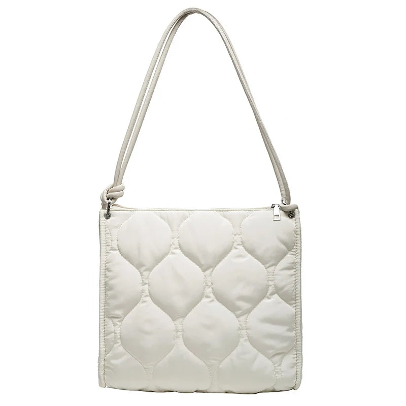Winter Quilted Padded Shoulder Bag Women's Space Bag Texture Armpit Square Bag