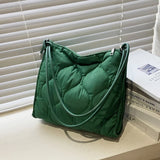 Winter Quilted Padded Shoulder Bag Women's Space Bag Texture Armpit Square Bag