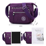 Women Waterproof Messenger Bag Diagonal Shoulder Bag