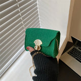 Casual Solid Felt Mini Tote Bag Single Shoulder Small Square