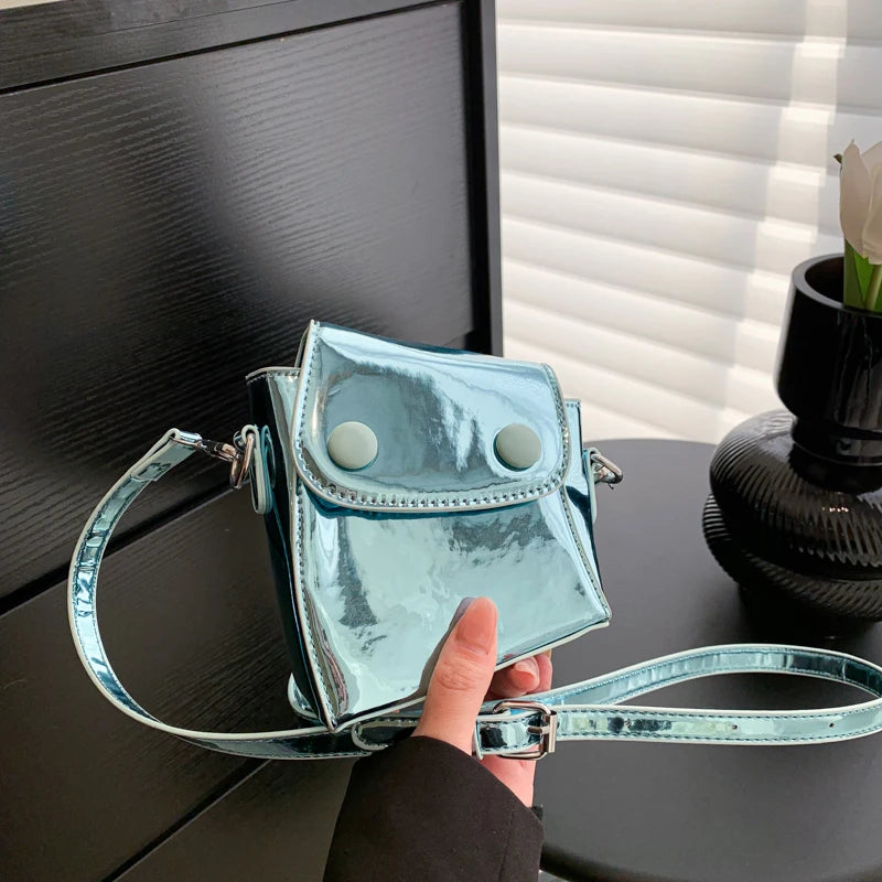 Bright Leather Shoulder Bag for Women