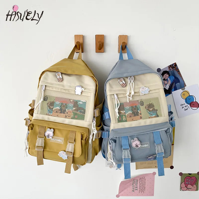 Mesh Backpack Soft Girl School Bag