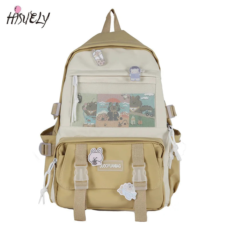 Mesh Backpack Soft Girl School Bag