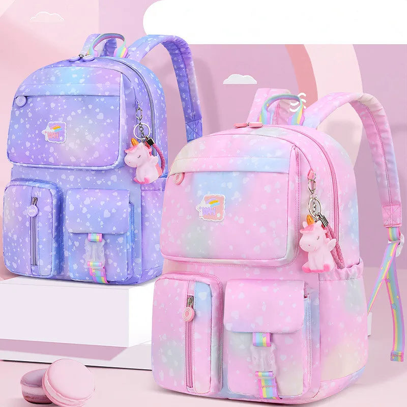 Waterproof Princess Girl Backpack School Bags for Students Big Capacity