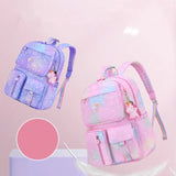 Waterproof Princess Girl Backpack School Bags for Students Big Capacity