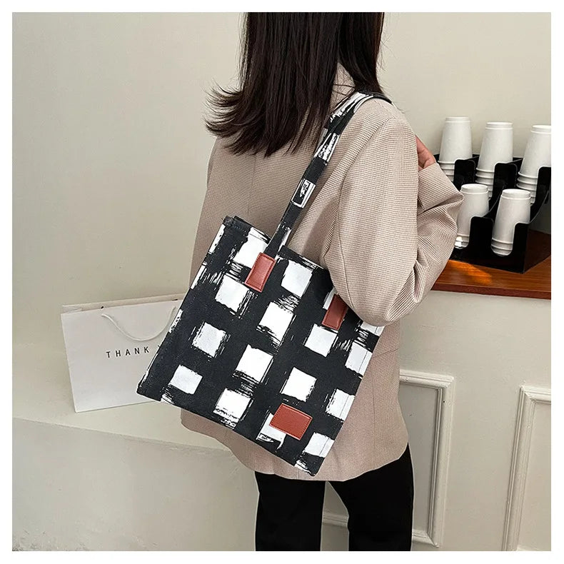 2023 Women's Canvas Shoulder Bags Large Capacity Tote Bags