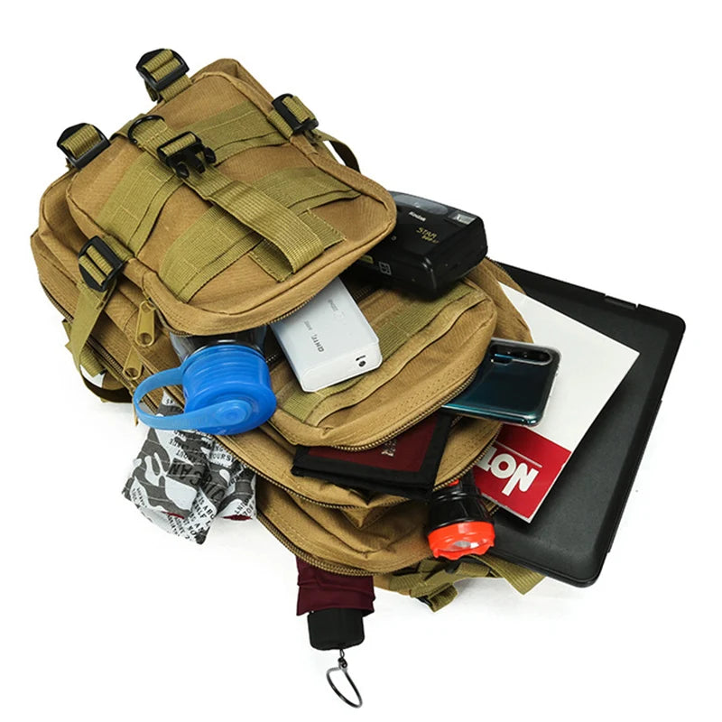 25L Military Tactical Assault Pack Backpack Army Molle 3P Waterproof Bug Out Bag