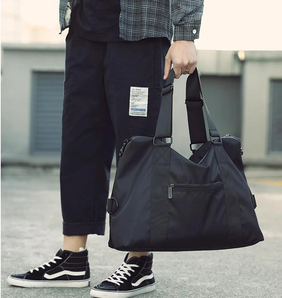 Men's Business Travel Duffel Bag Large Capacity Casual School Student Shoulder