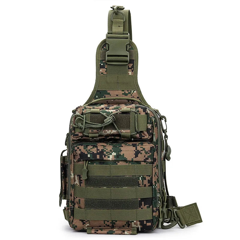 2PCS Unisex Nylon Chest Shoulder Bag Tactical Sling Pack
