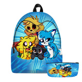 2pcs Mikecrack Los Compa Backpack Waterproof Schoolbag