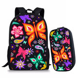 Butterfly Print Kids Backpack Set for Teens Boys Girls