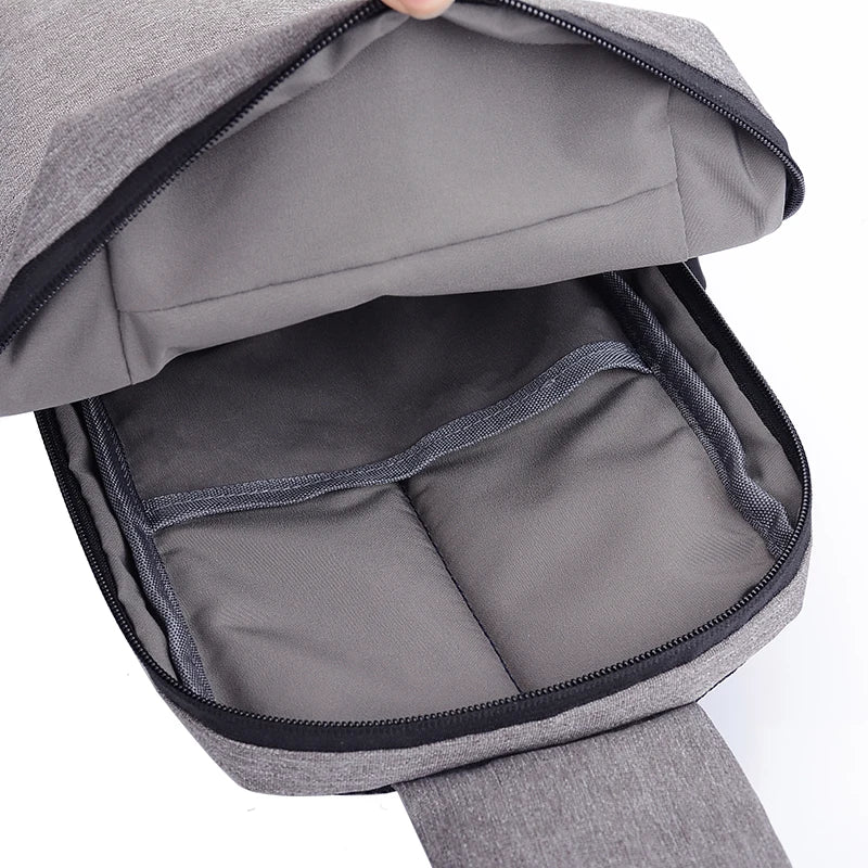 Casual Canvas Chest Bag Men's Anti-theft Sling Pack