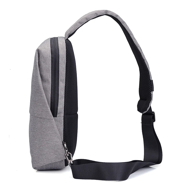 Casual Canvas Chest Bag Men's Anti-theft Sling Pack