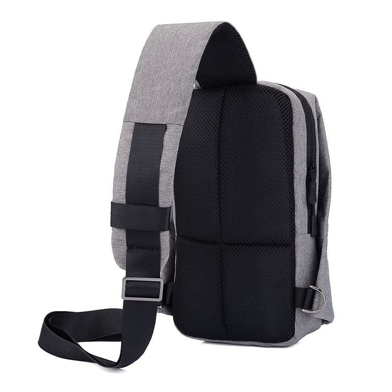 Casual Canvas Chest Bag Men's Anti-theft Sling Pack