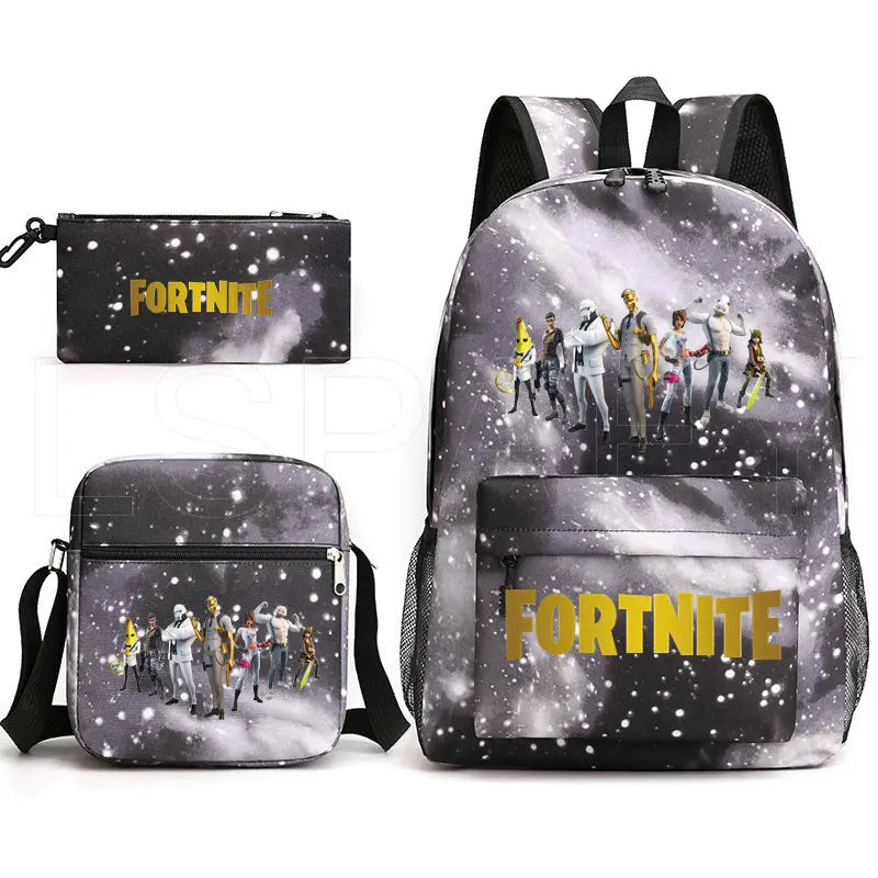 3 Pcs Set Backpack Hot Game Pencil Case Shoulder Bag Anime 3D Bookbag Bagpack