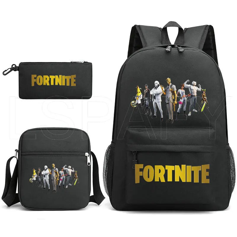3 Pcs Set Backpack Hot Game Pencil Case Shoulder Bag Anime 3D Bookbag Bagpack