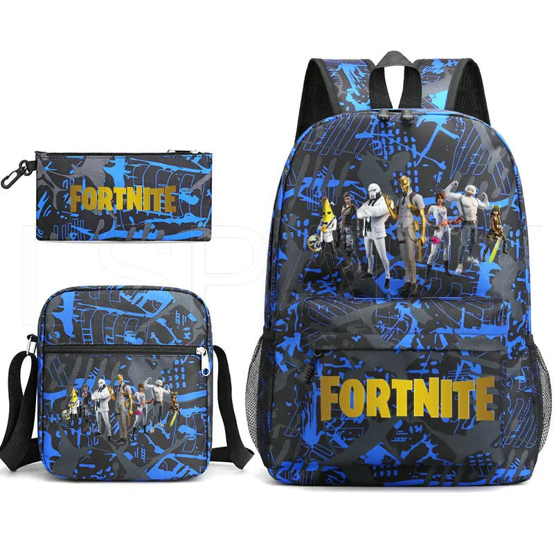 3 Pcs Set Backpack Hot Game Pencil Case Shoulder Bag Anime 3D Bookbag Bagpack