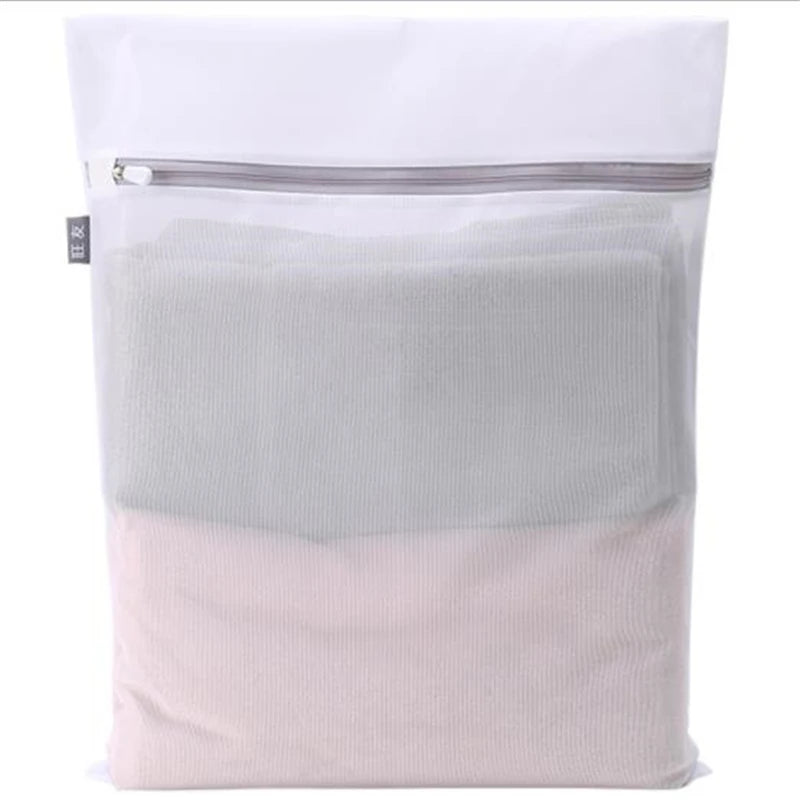 3 Size Washable Zipper Storage Bag Clothes Organizer Net Mesh Pocket
