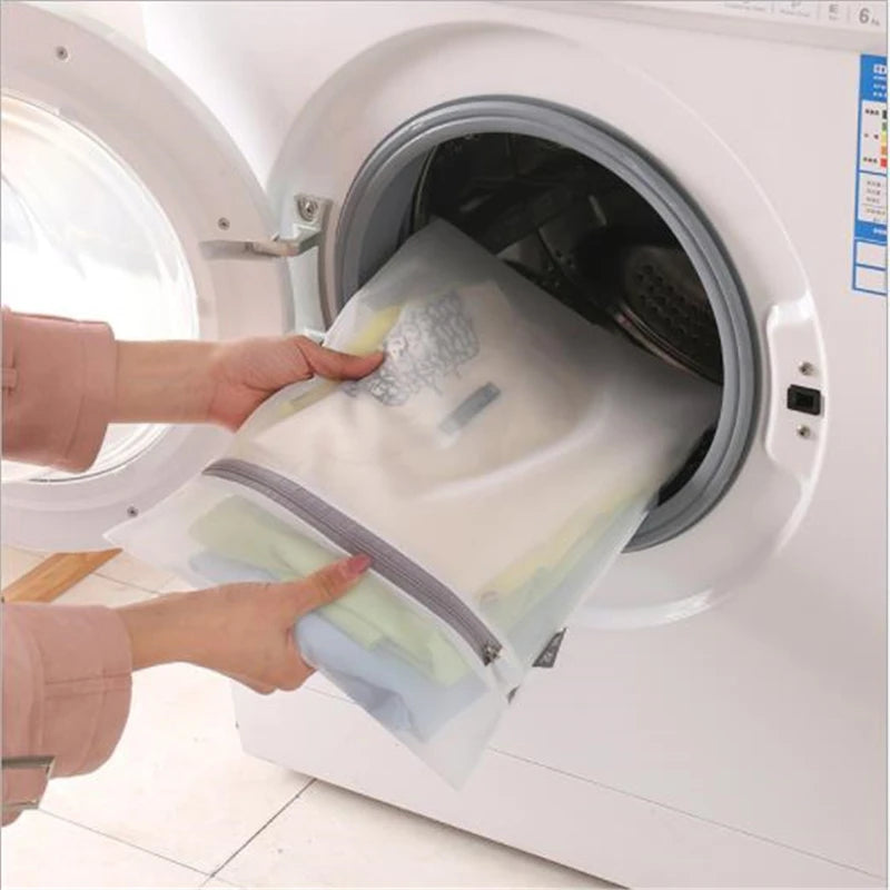 3 Size Washable Zipper Storage Bag Clothes Organizer Net Mesh Pocket