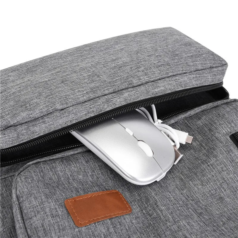 3-Piece Set Backpack Male Student Schoolbag Travel Bag