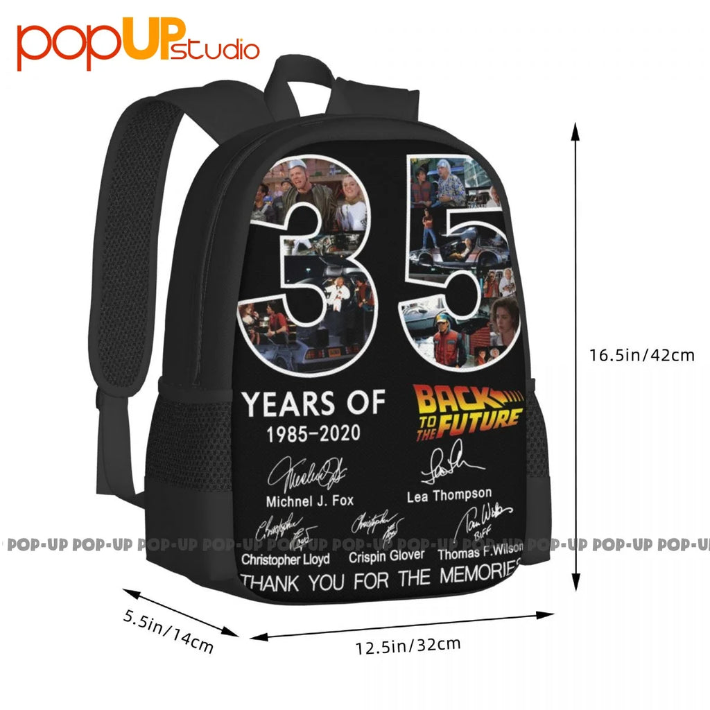 35 Years Anniversary Back to the Future Backpack - Large Capacity Bookbag
