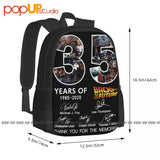35 Years Anniversary Back to the Future Backpack - Large Capacity Bookbag