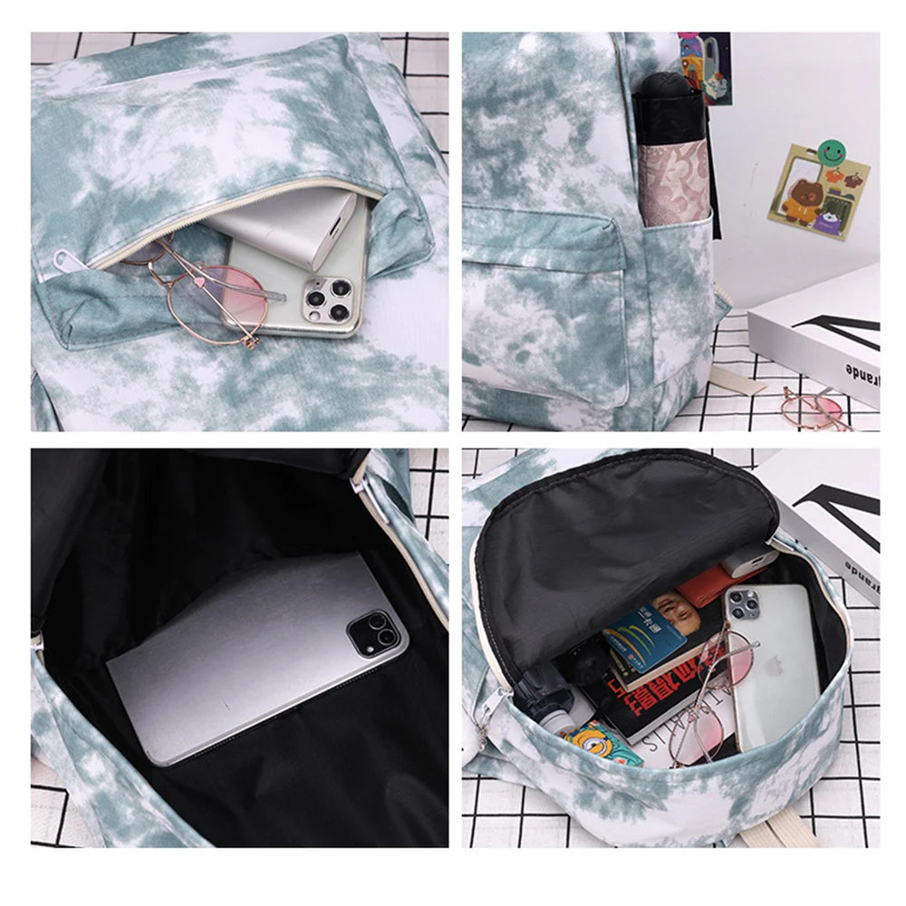 Large Capacity Nylon Bag Embroideried Name Student School Bags Personalized Gift