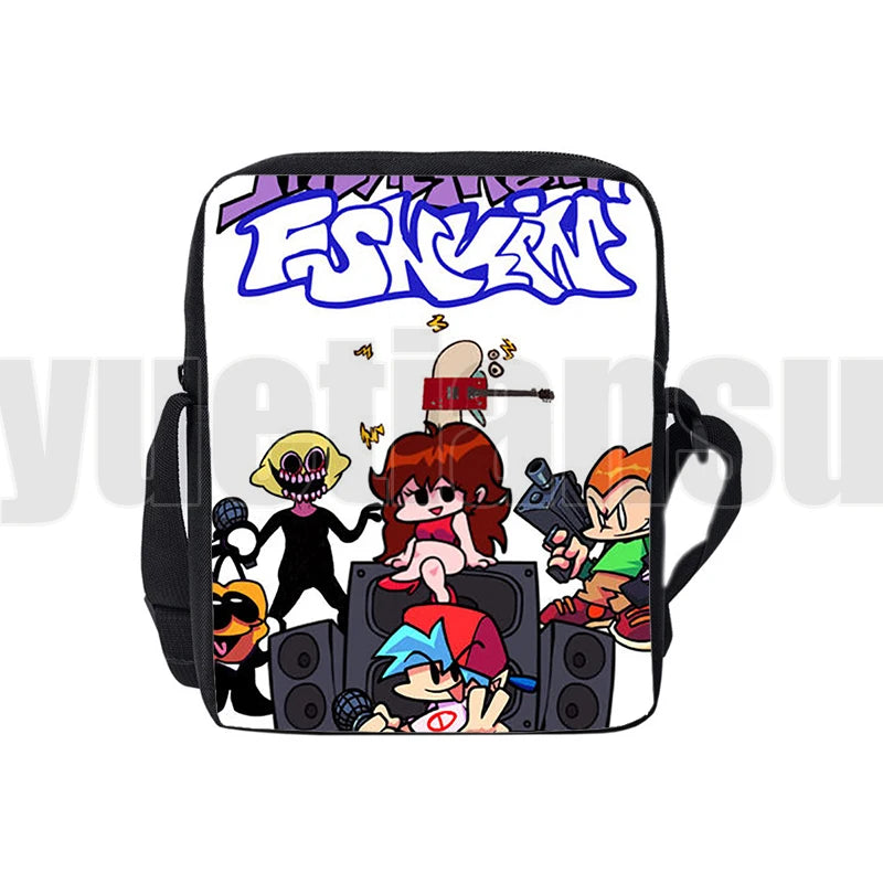 3D Anime Game Friday Night Funkin Shoulder Bag for Children Boys Girls