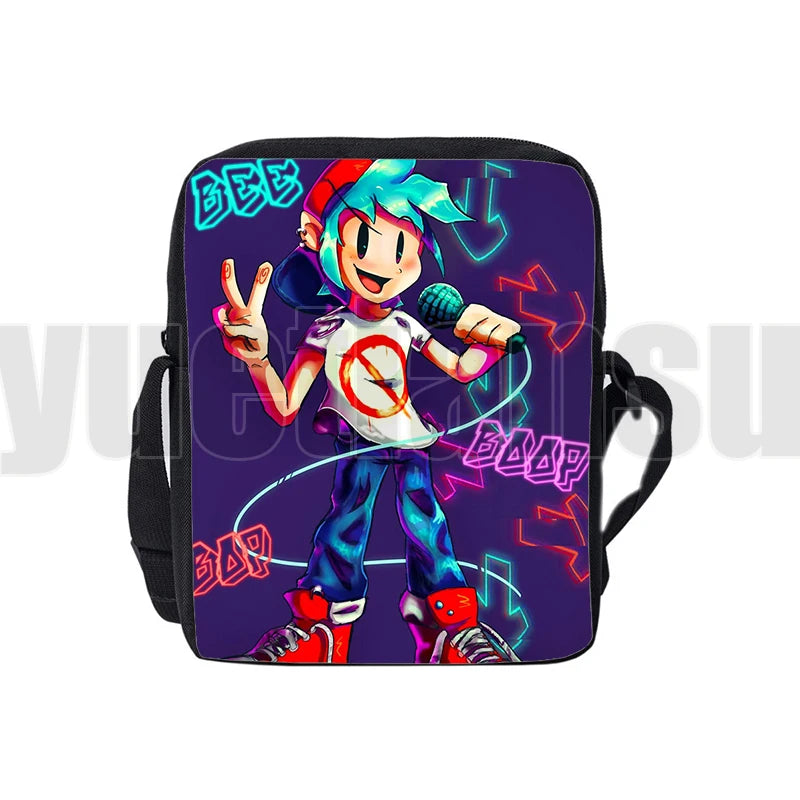 3D Anime Game Friday Night Funkin Shoulder Bag for Children Boys Girls
