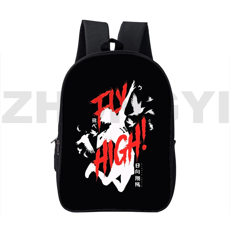 3D Anime Karasuno Nekoma Haikyuu Backpack 16 Inch Japanese School Bag