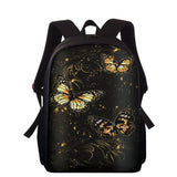 3D Butterfly Print Teens Backpack Student Casual Schoolbag