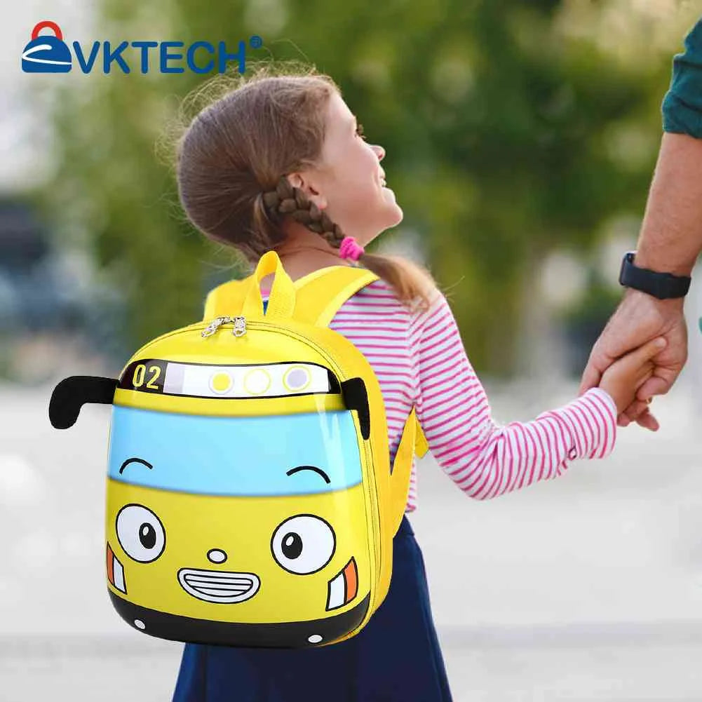 3D Cartoon Bus Toddler Backpack for Kids