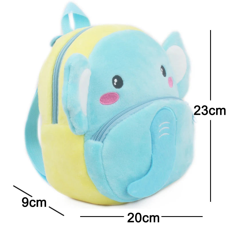 3D Cartoon Plush Kids Backpack for Boys and Girls