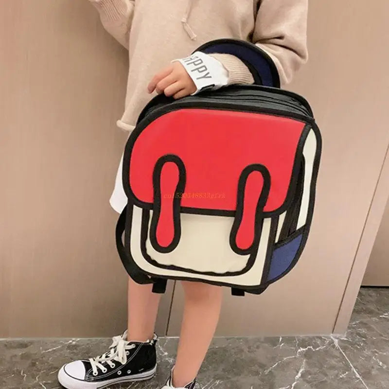 3D Cartoon School Bag Satchel Shoulders Bag Backpack