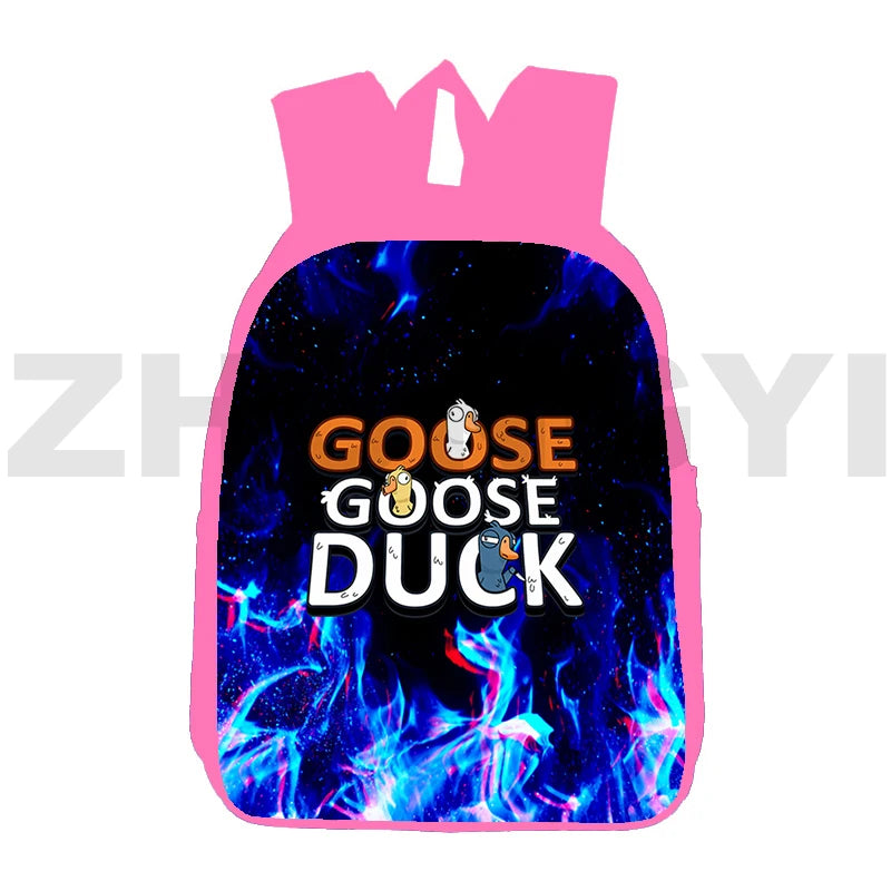 3D Goose Goose Duck Backpacks 12/16 Inch Cartoon School Bags for Girls