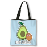 Avocado Tote Bag Shoulder Handbag Women Ladies Casual Fruit Print 3D Lemon