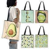 Avocado Tote Bag Shoulder Handbag Women Ladies Casual Fruit Print 3D Lemon