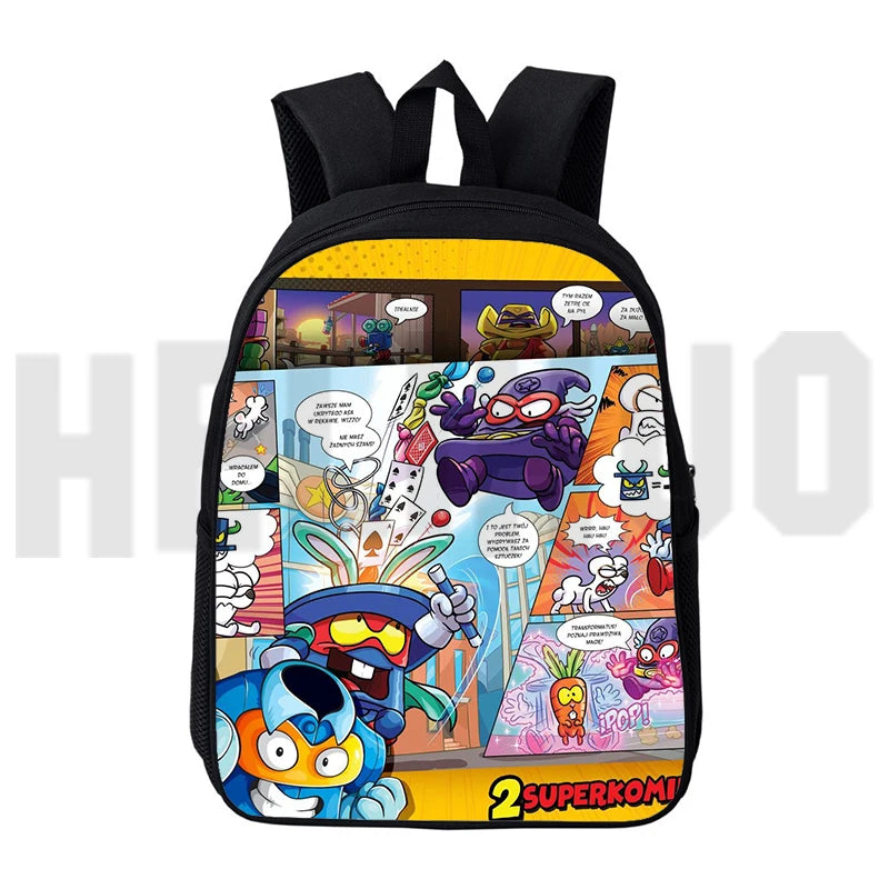Cartoon Superzings Series 6/7 Backpack Men Women Teenager 12/16 Inch