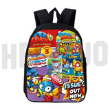 Cartoon Superzings Series 6/7 Backpack Men Women Teenager 12/16 Inch