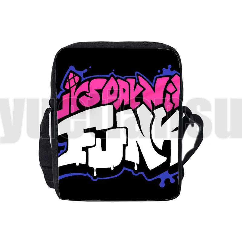 3D Print FNF Shoulder Bag Boys Girls Handbags Kids Crossbody Bag