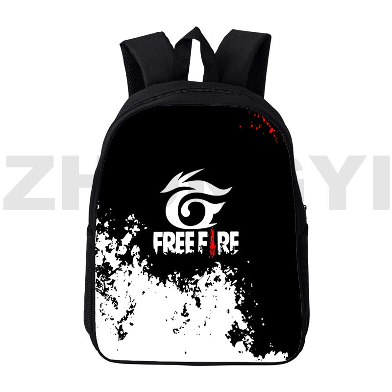 3D Printed Fire Garena Game Backpacks 12/16 Inch Anime School Bags