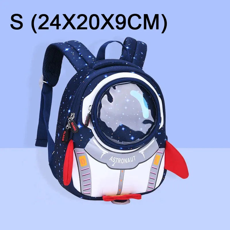 3D Rocket Childrens Backpack Astronauts School Bags Waterproof Cartoon
