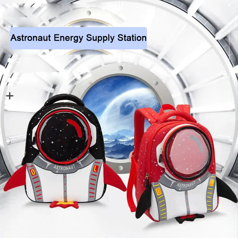 3D Rocket Childrens Backpack Astronauts School Bags Waterproof Cartoon