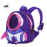 3D Rockets Anti-lost School Bags for Girls Boys Backpack Kids Age 1-6